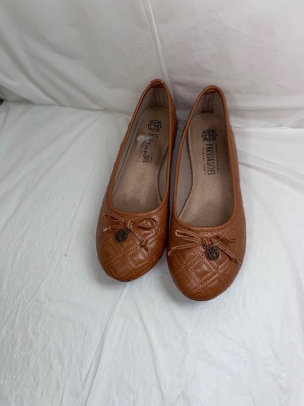 Harborsides "Amber" Women's Quilted Memory Foam Ballet Flats - Brown, Size 7